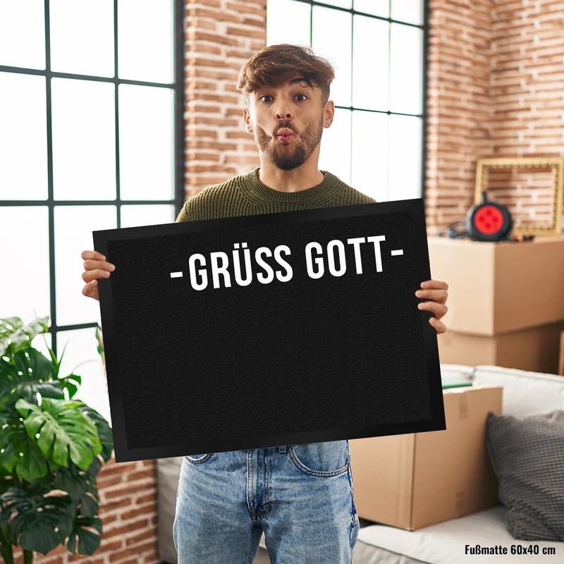 Grüß Gott Dialektgrüße Fußmatte