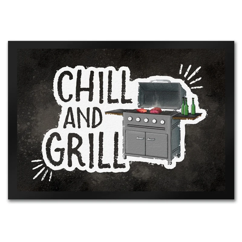 Chill and grill Fußmatte mit Elektrogrill Motiv