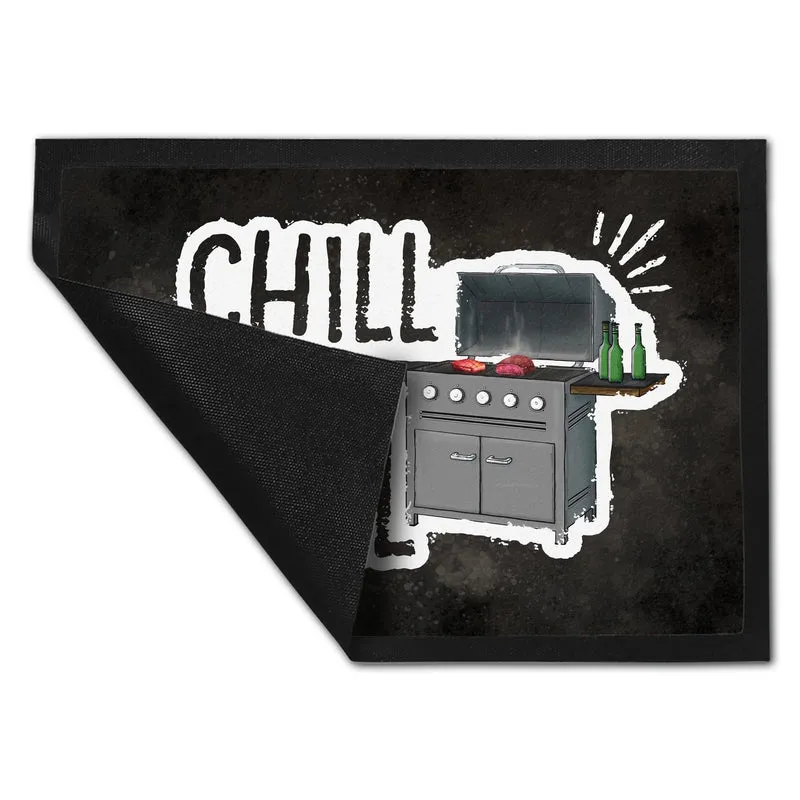 Chill and grill Fußmatte mit Elektrogrill Motiv