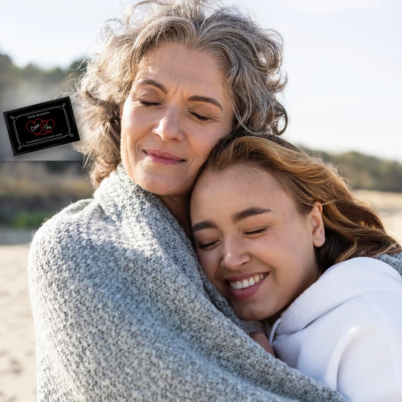 Hier wohnen Opa und Oma Fußmatte - Elternregeln enden hier mit Herz