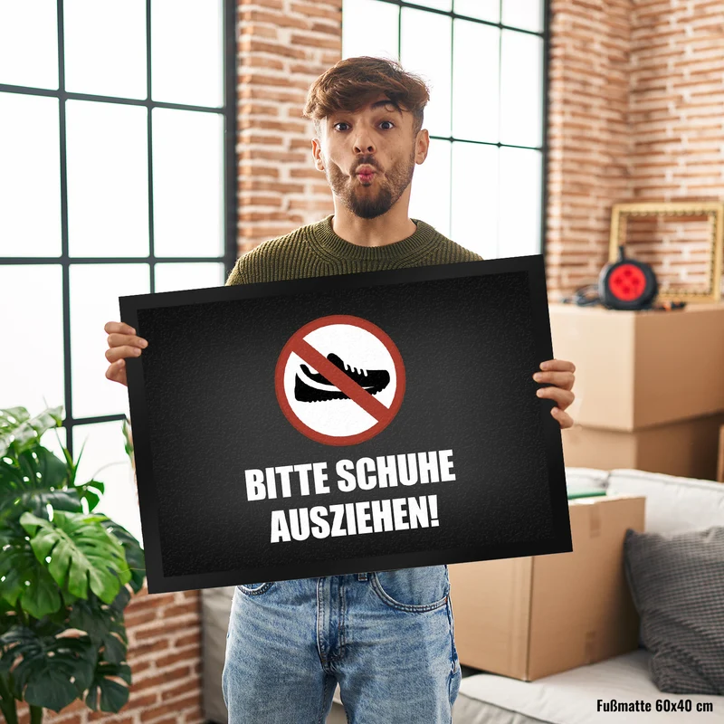Bitte Schuhe ausziehen Fußmatte