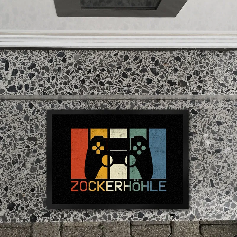 Zockerhöhle Fußmatte im coolen Retro Design