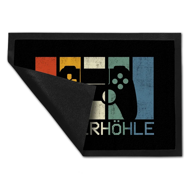 Zockerhöhle Fußmatte im coolen Retro Design