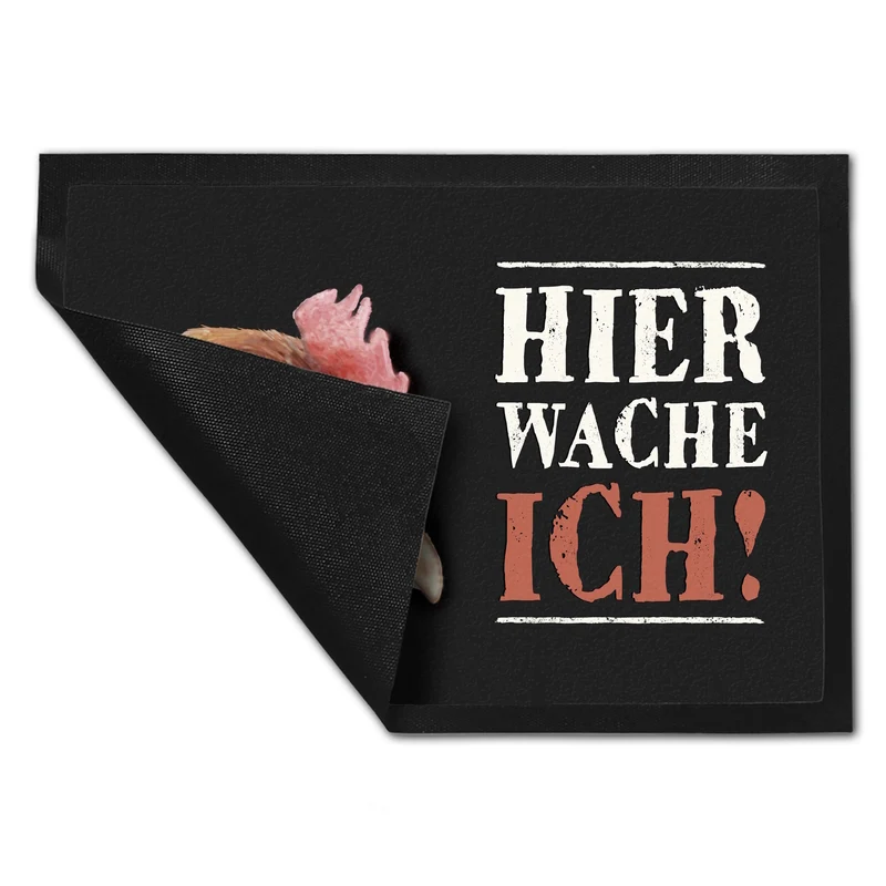 Hier wache ich! Huhn Fußmatte