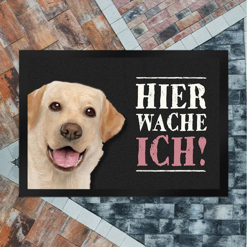 Hier wache ich! Labrador Fußmatte