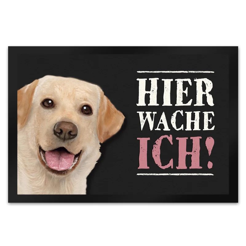 Hier wache ich! Labrador Fußmatte