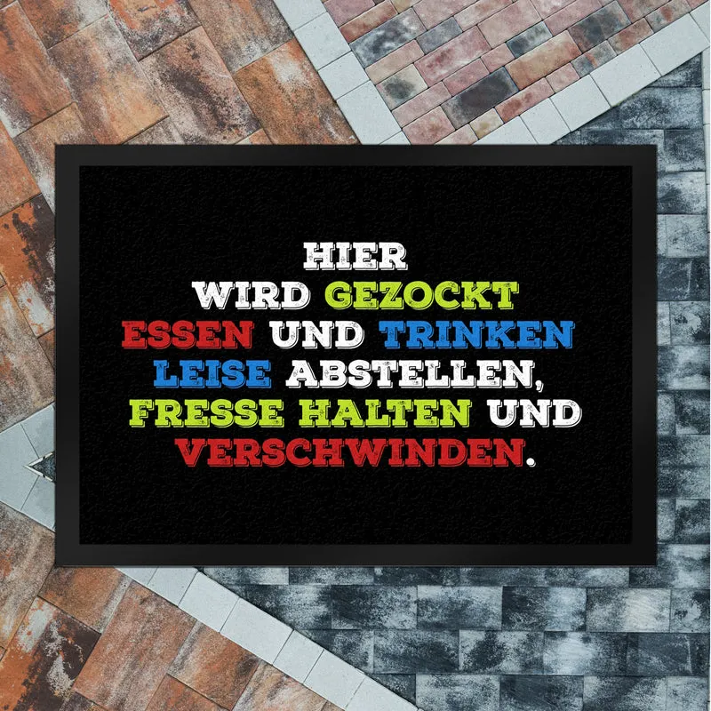 Hier wird gezockt… Fußmatte