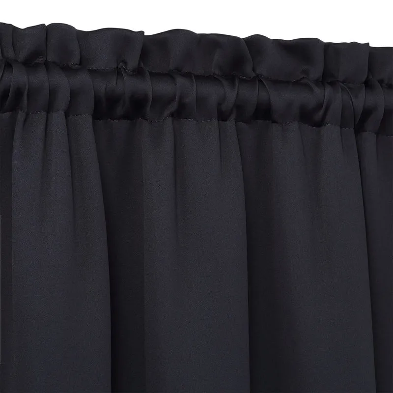 Garvee 2 pezzi mantovane oscuranti per finestre, soggiorno, cucina, camera da letto, mantovane termoisolanti per finestre, nero, 26×30 pollici
