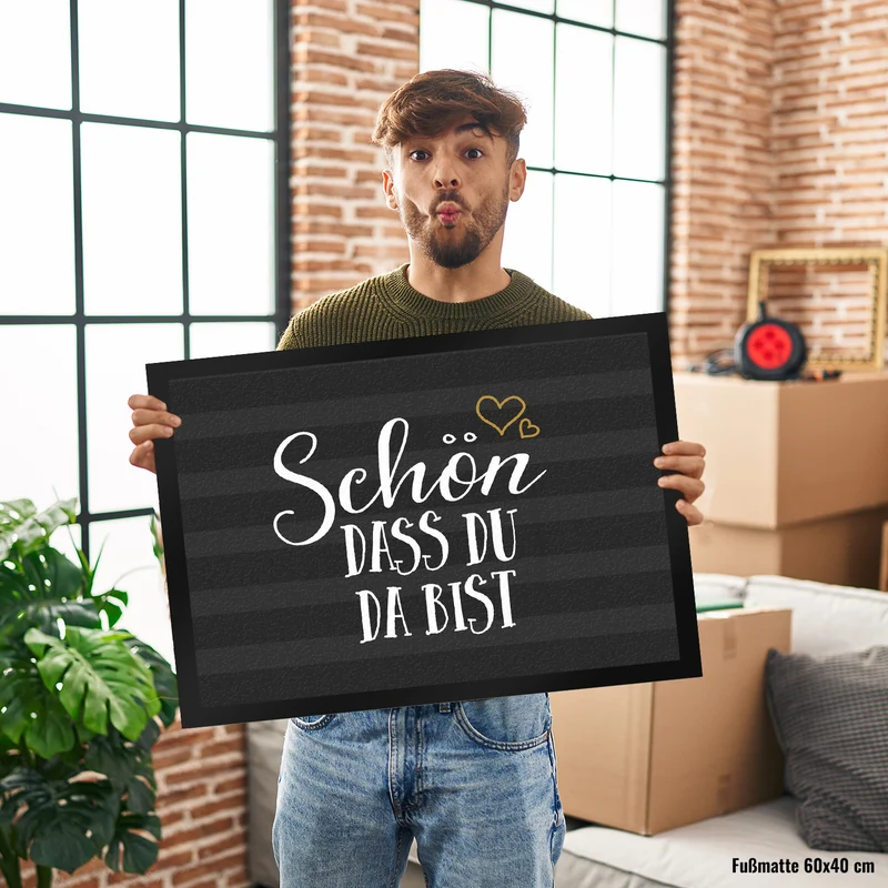 Schön dass du da bist Fußmatte