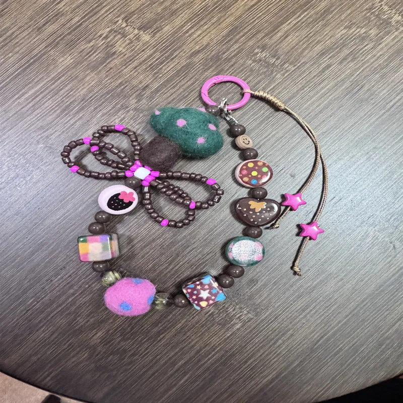 Decorative Beaded Charm Keychain Stornfield 1790135023