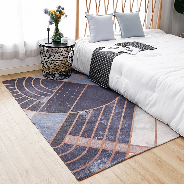Runder Dekorativer Wohnzimmer-Teppich mit modernem geometrischem Muster Karnz