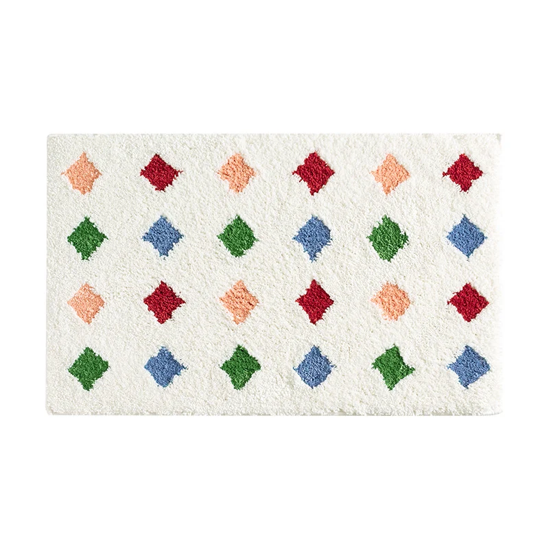Modernes Streifen-Badvorleger mit reliefiertem Hochflor und rutschfester Latexbasis Karnz