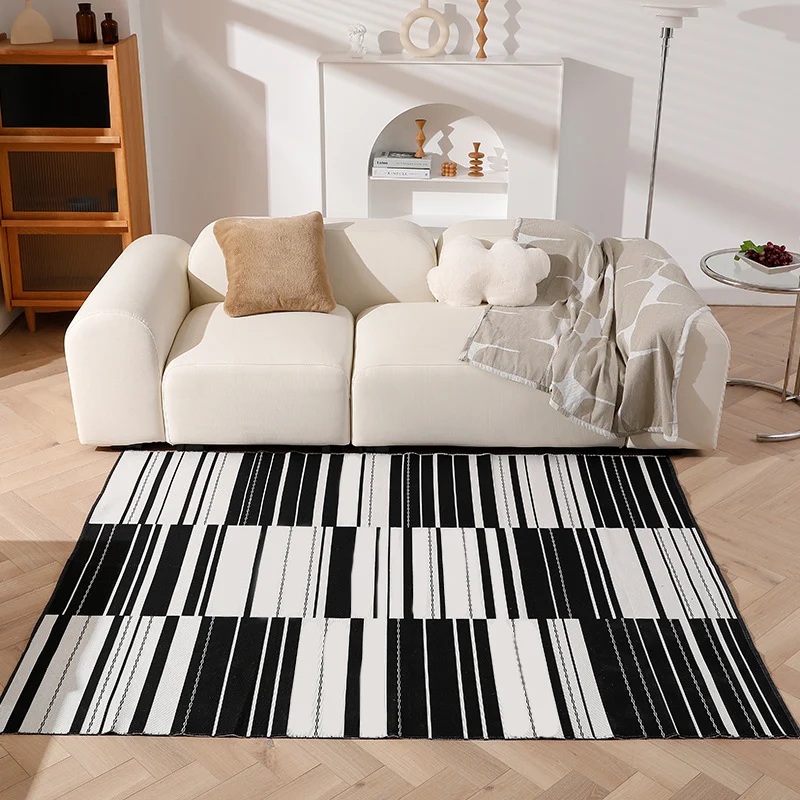 Moderner flachgewebter Wohnzimmer-Teppich mit abstraktem geometrischem Design Karnz