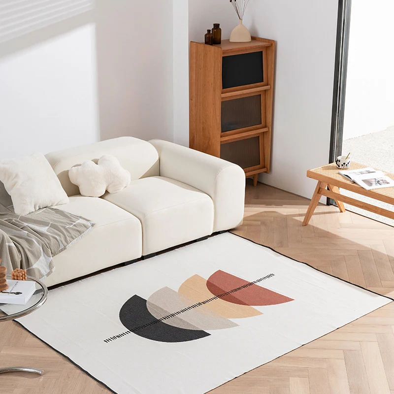 Moderner flachgewebter Wohnzimmer-Teppich mit abstraktem geometrischem Design Karnz