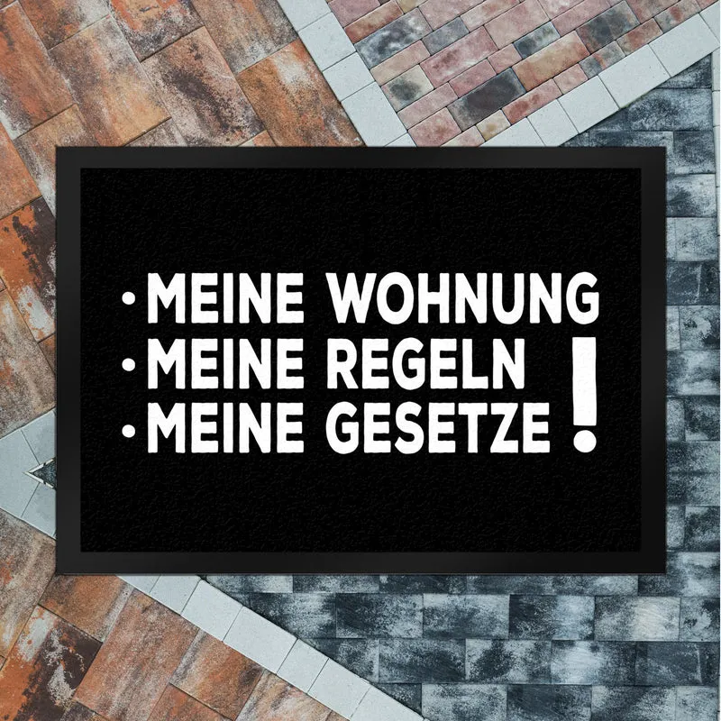 Meine Wohnung, meine Regeln, meine Gesetze Fußmatte