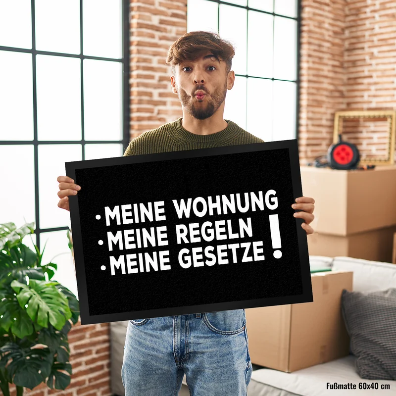 Meine Wohnung, meine Regeln, meine Gesetze Fußmatte