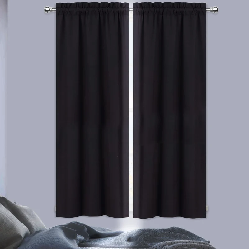 Garvee Raffrollo Verdunkelnde 100% Blickdicht Mit Dreifach-Webtechnik Für Wohnzimmer & Küche, 330gsm, Polyester-Leinen, Grau