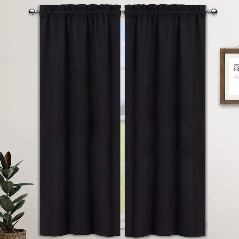 Garvee Raffrollo Verdunkelnde 100% Blickdicht Mit Dreifach-Webtechnik Für Wohnzimmer & Küche, 330gsm, Polyester-Leinen, Grau