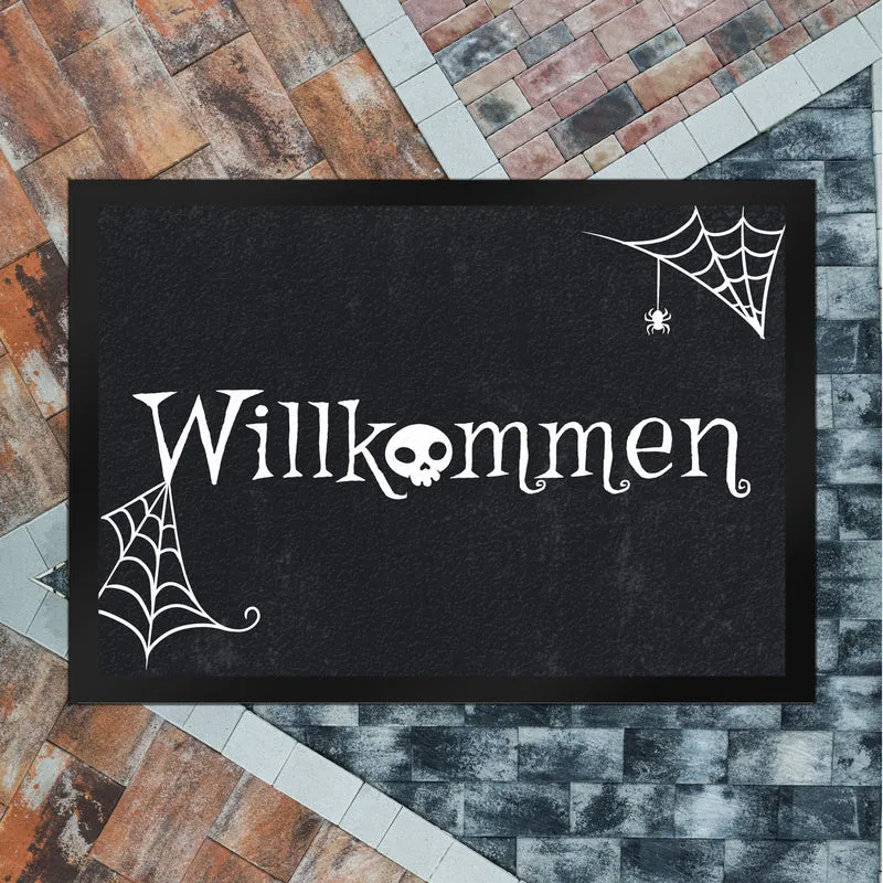 Willkommen Halloween Fußmatte mit grusligen Motiven