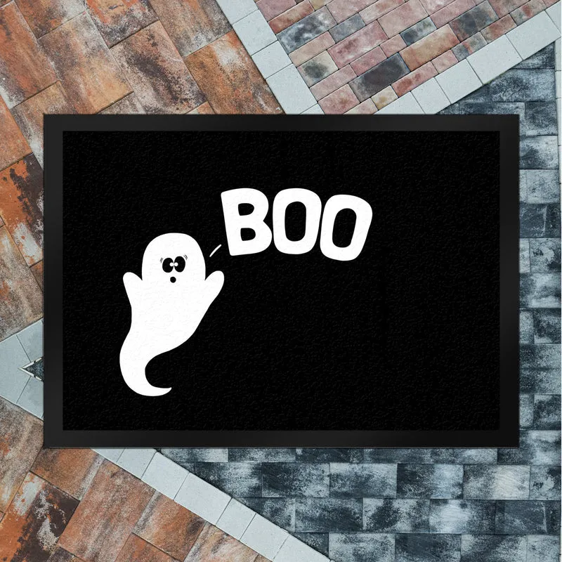 Gespenst Fußmatte mit Spruch: Boo