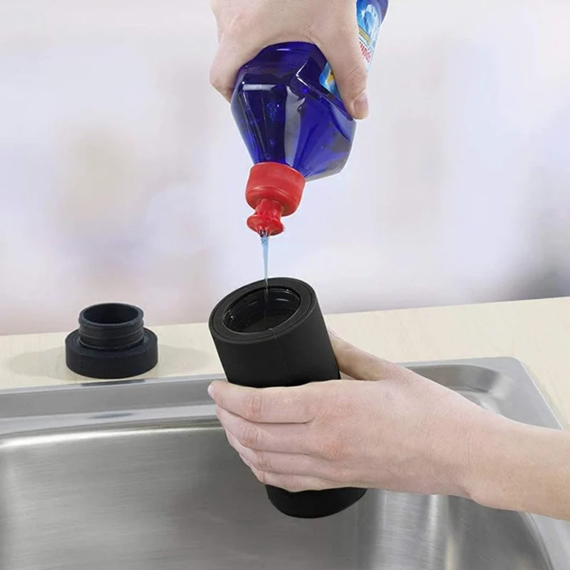 Garvee Set 2 Dispenser Ricaricabili Per Sapone, Dosaggio Preciso, Materiale Plastico Resistente, Multiuso Per Cucina E Bagno, Trasparente
