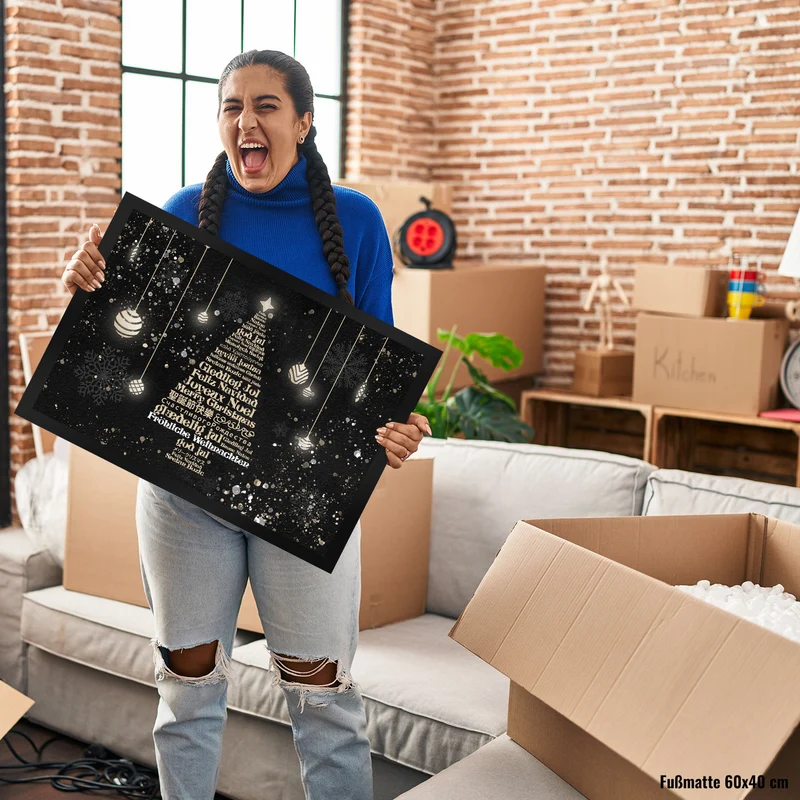 Fröhliche Weihnachten in verschiedenen Sprachen Fußmatte
