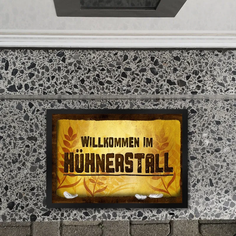 Willkommen im Hühnerstall Fußmatte