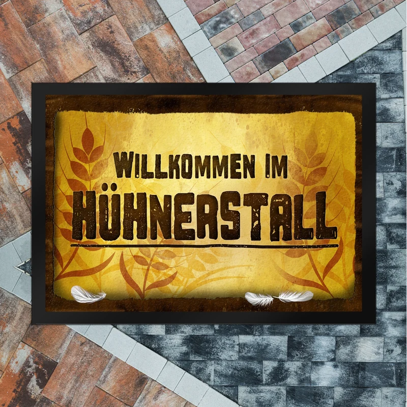 Willkommen im Hühnerstall Fußmatte