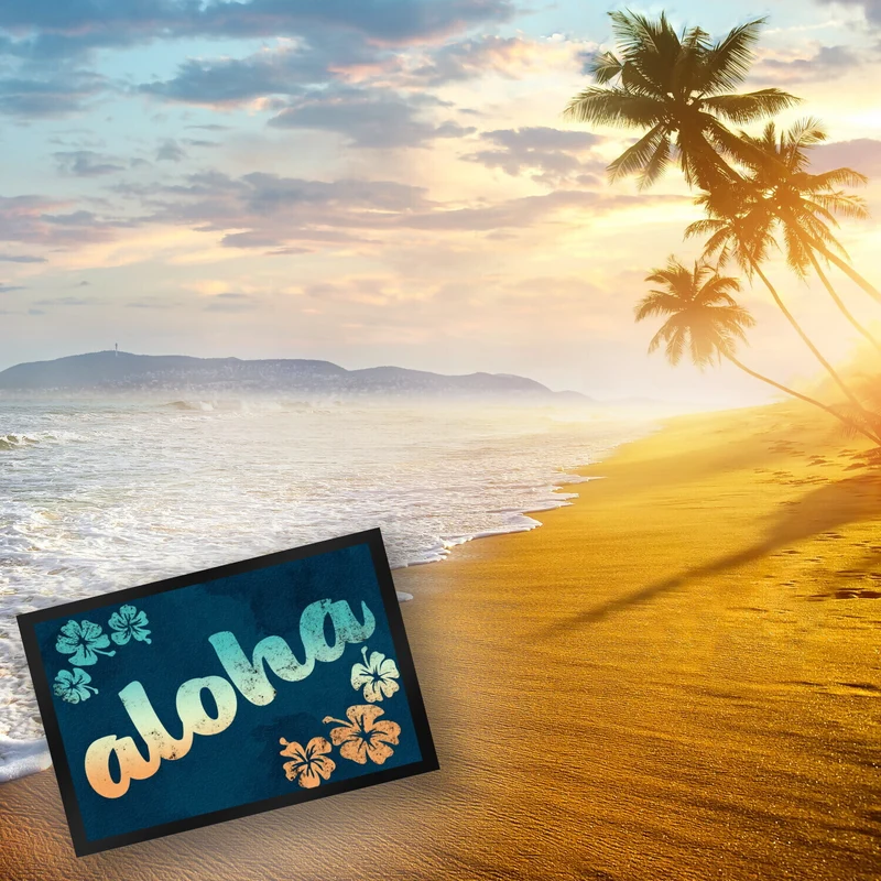 Aloha - Fußmatte im Hawaiilook