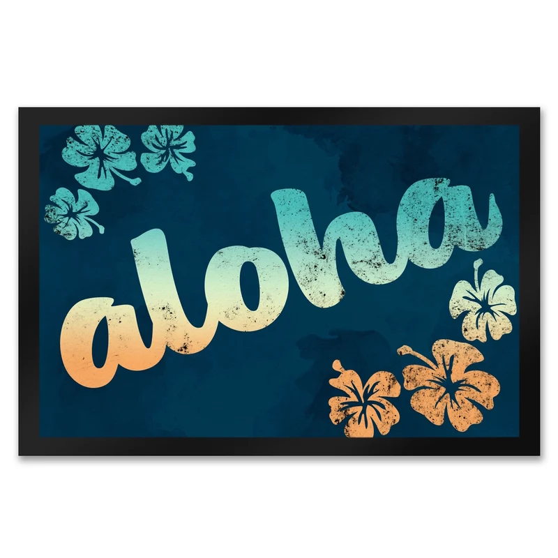 Aloha - Fußmatte im Hawaiilook