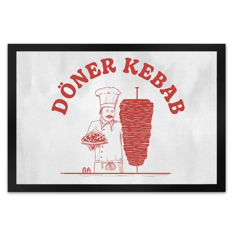 Döner Kebab witzige Fußmatte mit Dönermotiv