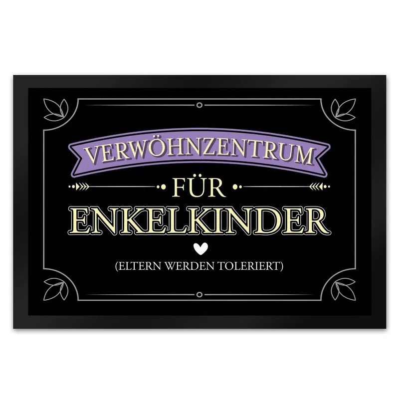 Verwöhnzentrum für Enkelkinder Fußmatte mit lustigem Spruch für Großeltern