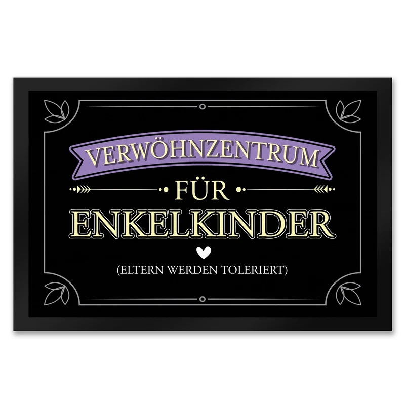Verwöhnzentrum für Enkelkinder Fußmatte mit lustigem Spruch für Großeltern