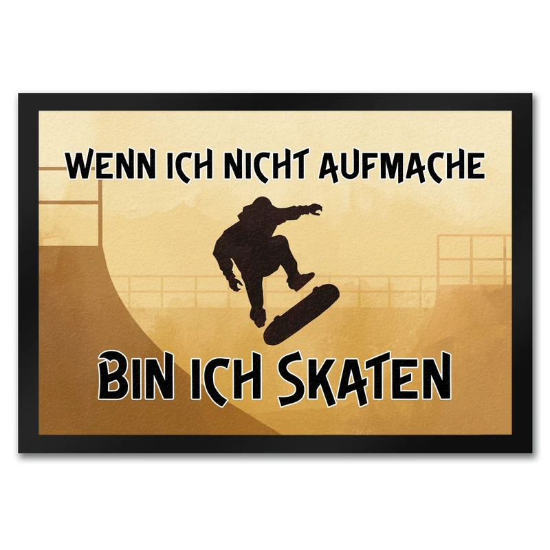 Wenn ich nicht aufmache bin ich skaten Fußmatte für Skater