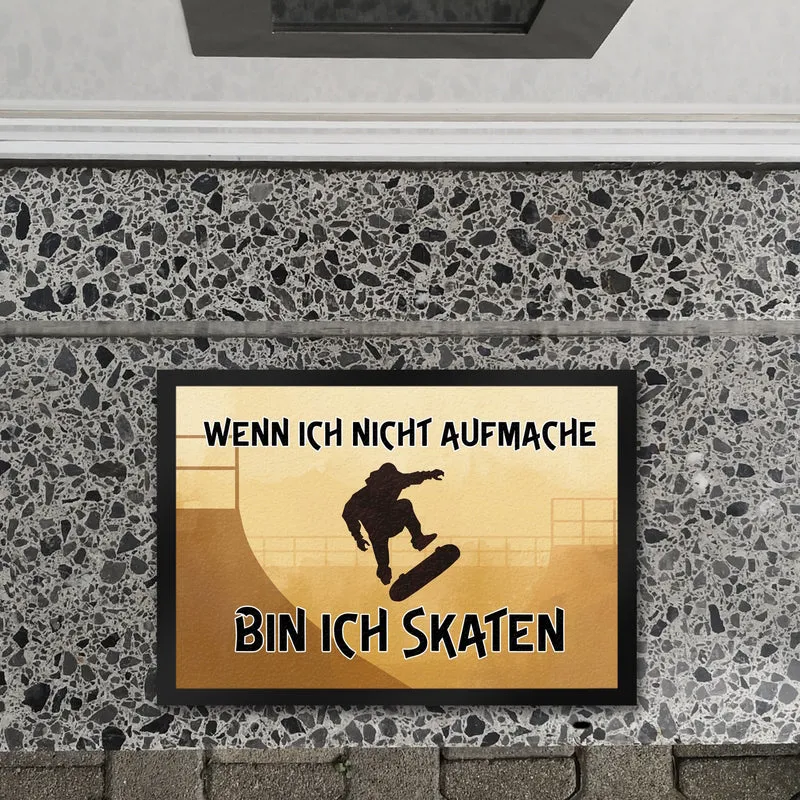 Wenn ich nicht aufmache bin ich skaten Fußmatte für Skater