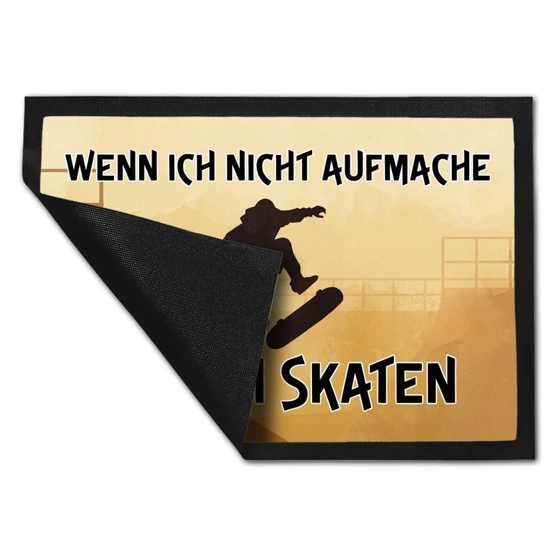 Wenn ich nicht aufmache bin ich skaten Fußmatte für Skater