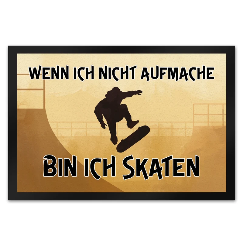 Wenn ich nicht aufmache bin ich skaten Fußmatte für Skater