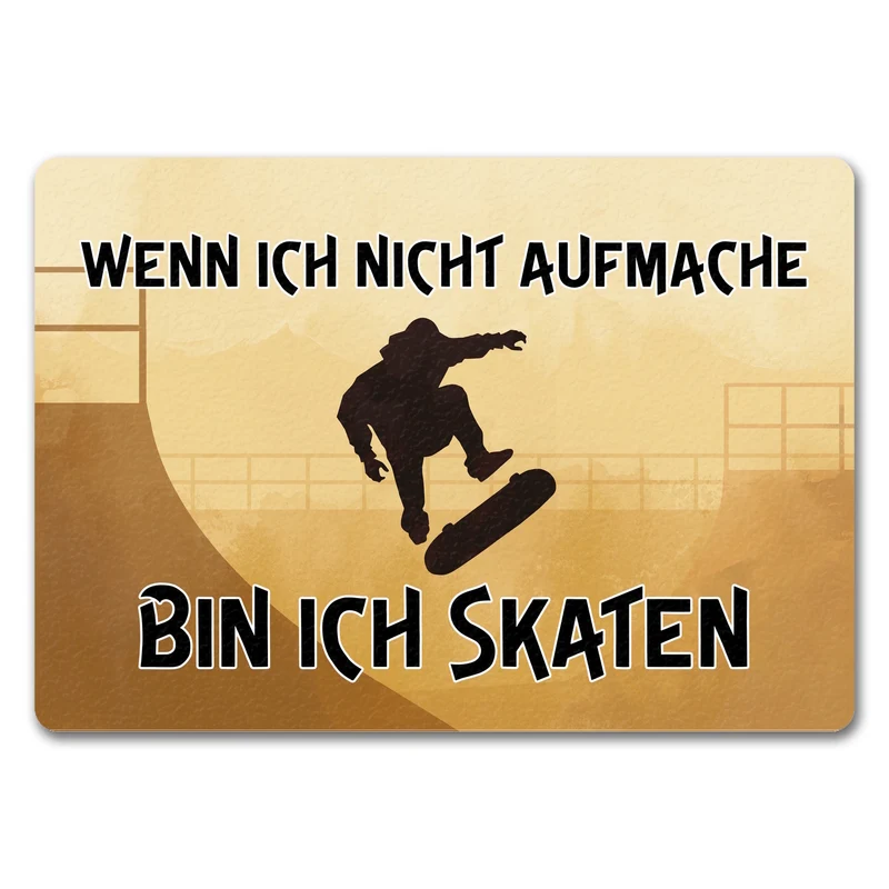Wenn ich nicht aufmache bin ich skaten Fußmatte für Skater