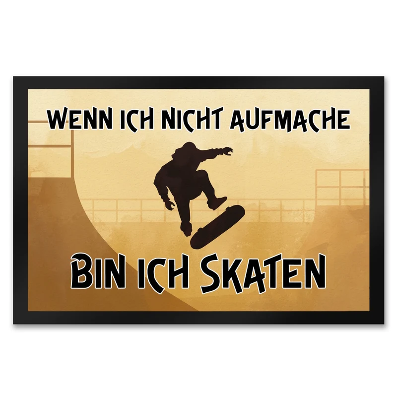 Wenn ich nicht aufmache bin ich skaten Fußmatte für Skater