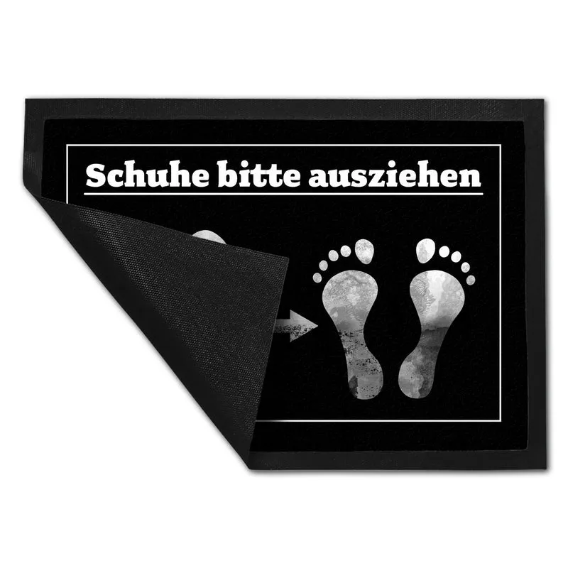 Schuhe bitte ausziehen Fußmatte mit witzigem Motiv