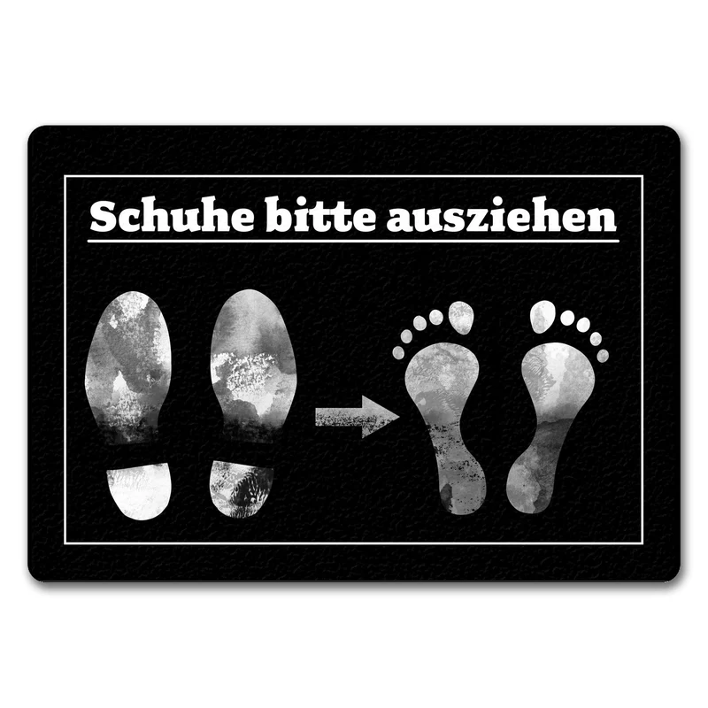 Schuhe bitte ausziehen Fußmatte mit witzigem Motiv