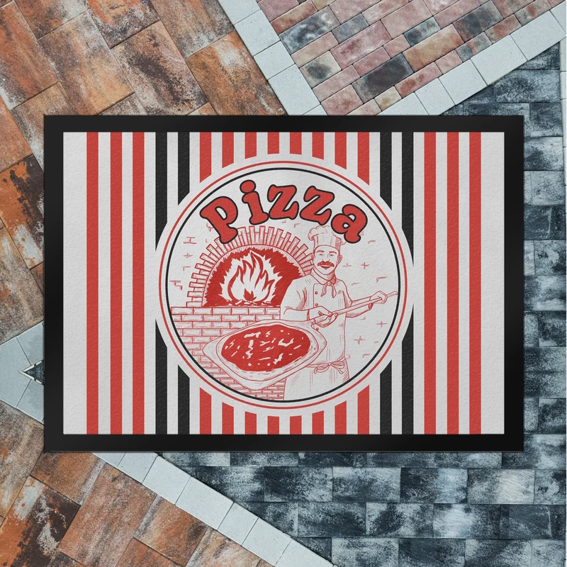 Pizzakarton Fußmatte für Pizzafans