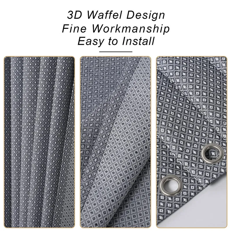 Tenda da doccia Garvee Navy in microfibra idrorepellente, resistente, 155 g/m², in poliestere, per bagno, 182,9 x 213,4 cm
