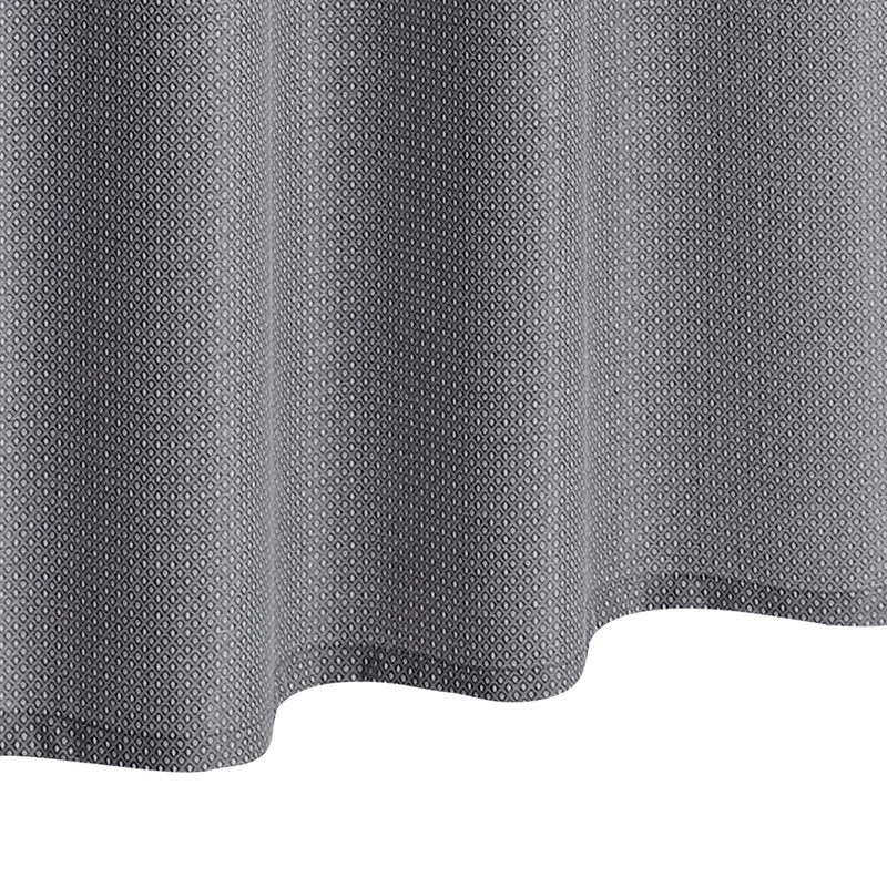 Tenda da doccia Garvee, trama a nido d'ape a quadretti, 100% poliestere, idrorepellente, tessuto pesante, occhielli antiruggine, grigio, 35x72 cm, qualità alberghiera, bagno