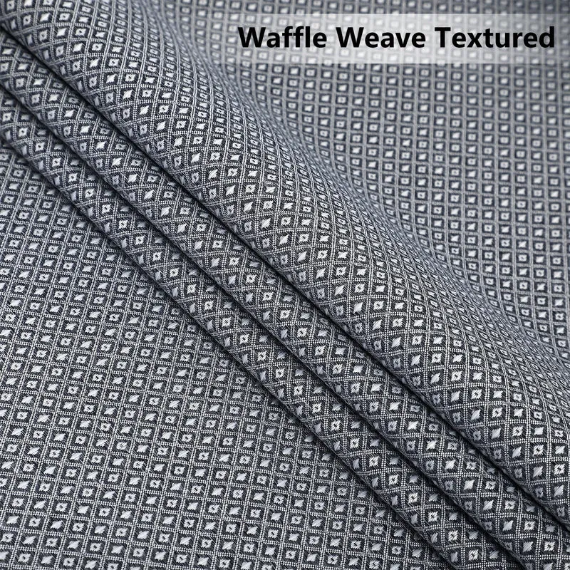 Tenda da doccia Garvee, tessuto di lino, 155 g/m², idrorepellente, tessuto pesante, occhielli antiruggine, 35" x 72" blu navy, bagno in stile hotel di lusso