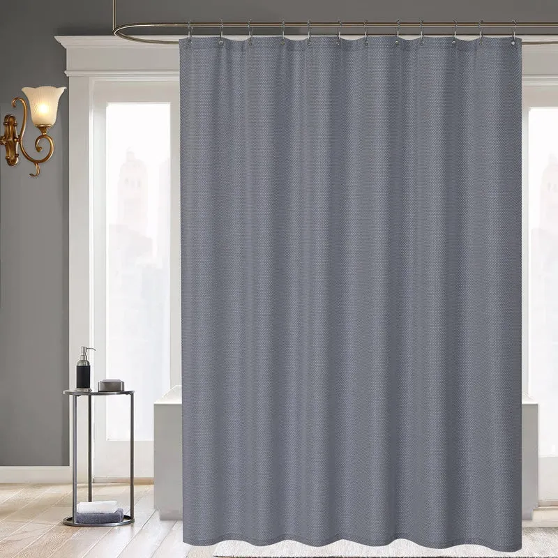 Tenda da doccia Garvee in tessuto di lino, idrorepellente, trama a nido d'ape, 72x72 pollici, bagno, hotel di lusso, occhielli antiruggine