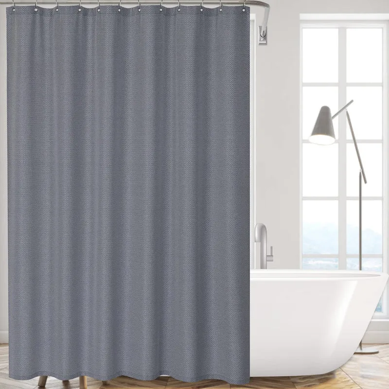 Tenda da doccia Garvee in tessuto di lino, idrorepellente, trama a nido d'ape, 72x72 pollici, bagno, hotel di lusso, occhielli antiruggine