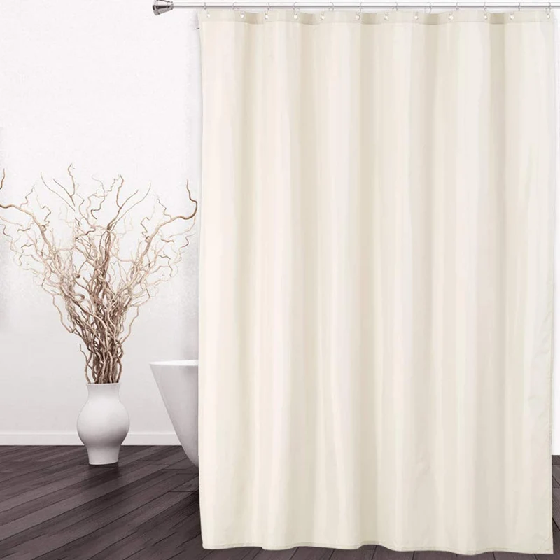Tenda da doccia Garvee di qualità alberghiera, tessuto in microfibra impermeabile al 100%, avorio, 72x72 pollici, bagno