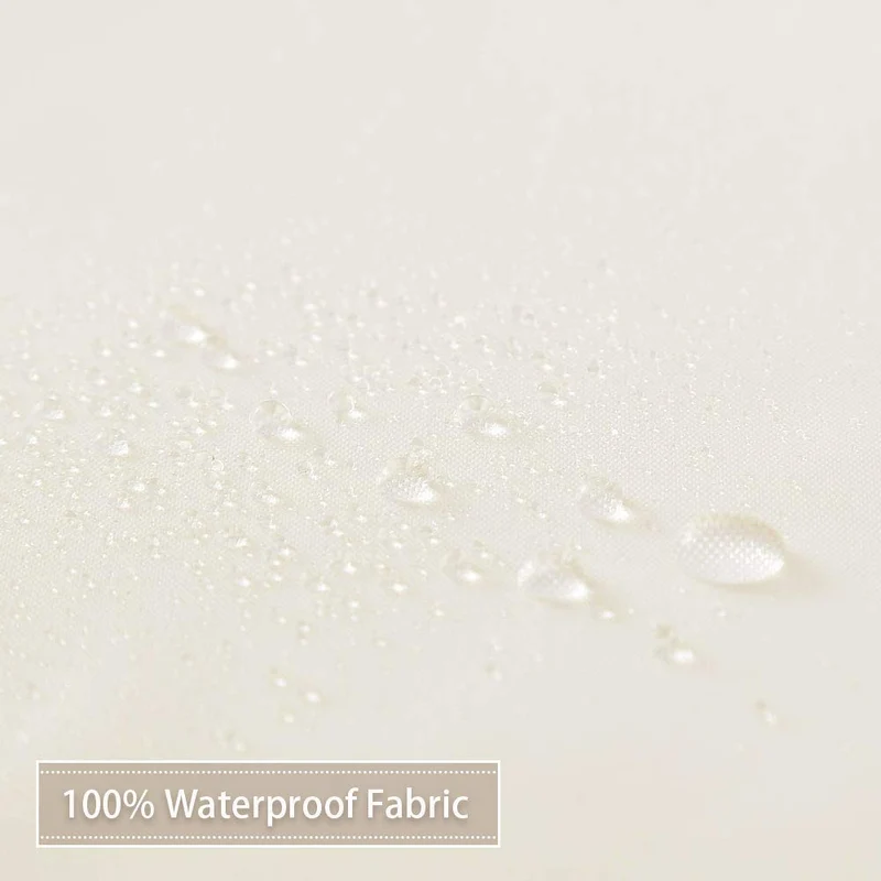 Tenda da doccia Garvee di qualità alberghiera, tessuto in microfibra impermeabile al 100%, avorio, 72x72 pollici, bagno