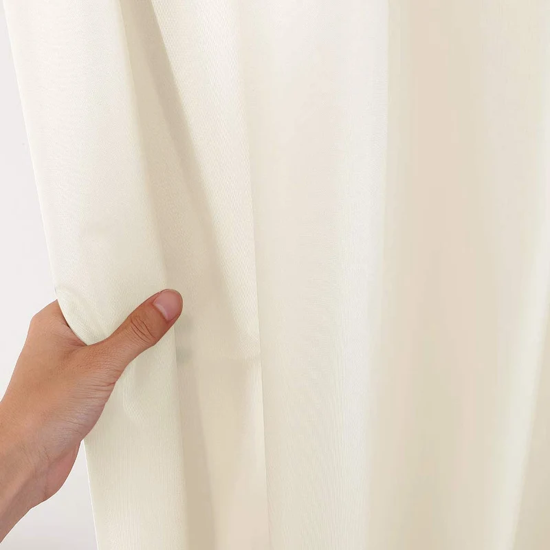 Tenda da doccia Garvee di qualità alberghiera, tessuto in microfibra impermeabile al 100%, avorio, 72x72 pollici, bagno